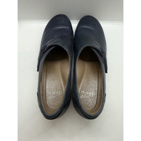 Dansko Franny Milled Nappa Loafers Navy Burnished Calf Leather US 8.5-9 EU 39 - Picture 6 of 9